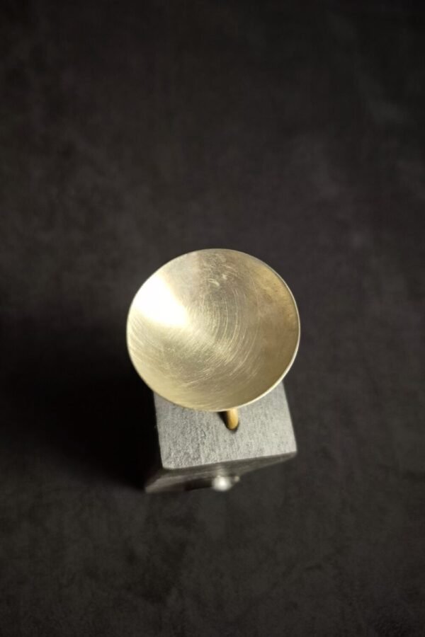 ANILLO ALPACA MEDIA  ESFERA HALF CONC - Imagen 3