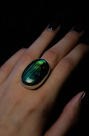 ANILLO POWER STONE LABRADORITA