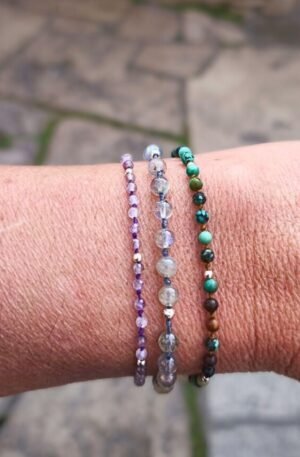 PULSERA PIEDRAS NATURALES Y PLATA