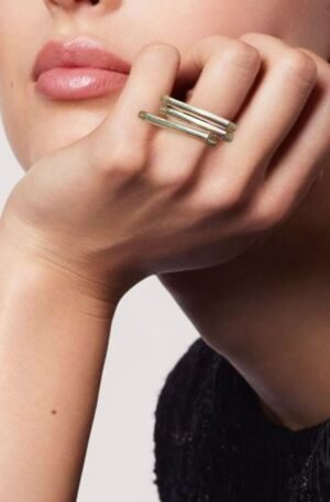 ANILLOS 94 ANILLO SIMPLE TUBE PLATA LABRADORITA